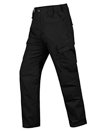 HARD LAND Men’s Tactical Pants Waterproof Ripstop Outdoor Cargo Work Pants with Elastic Waist