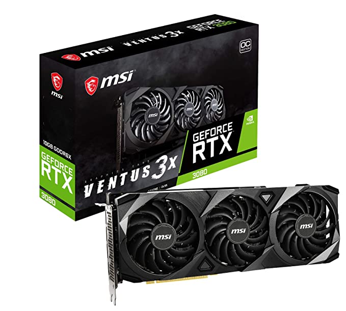 MSI GeForce RTX 3080 Ventus 3X 10G OC I 10GB GDDR6X I 320-bit I PCI Express Gen 4 Gaming Graphic Card