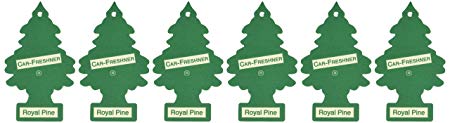 6 Pack Car Freshner 10101 Little Trees Air Freshener Royal Pine Scent - Single Tree per Package