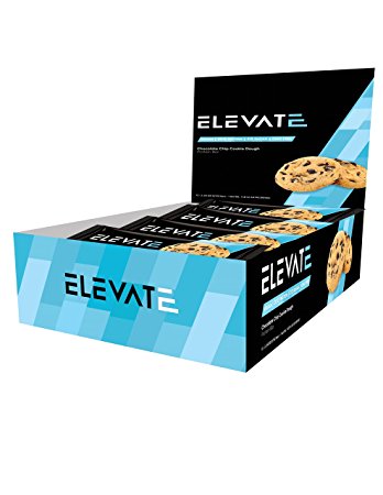 Vegan Protein Bars, Chocolate Chip Cookie Dough, 20g Plant-Based Protein, Low Sugar, Low Carb, GMO-Free, BCAAs, Glutamine, Energy, Dairy and Soy Free, No Artificial Flavors, 12 Bars Per Box
