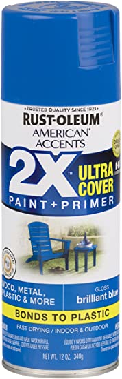 Rust-Oleum 327892 American Accents Spray Paint, 12 oz, Gloss Brilliant Blue