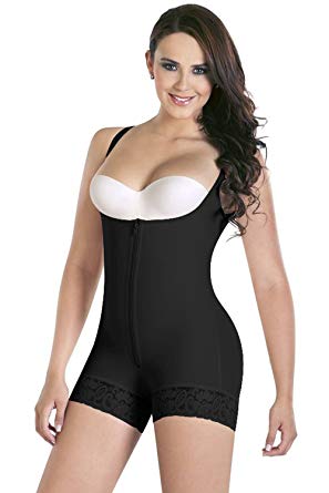 Babyonlinedress Babyonline Women's Underbust Sexy Zip-up Mid-Thigh Bodysuit Slimming Shapewear