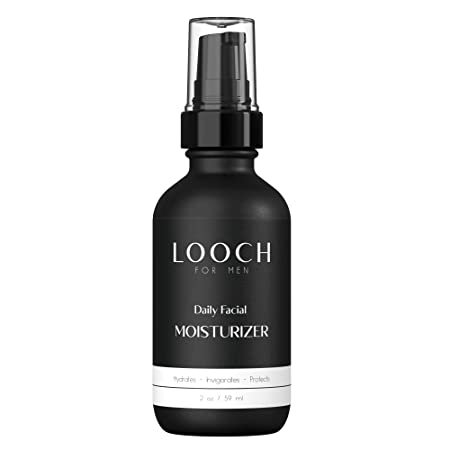 LOOCH Daily Facial Moisturizer for Men - Face Lotion with Anti-Aging Hyaluronic Acid, Jojoba & Hemp Oil - Mens Natural Lightweight Facial Cream 2 oz - Natural Skincare with Organic Ingredients