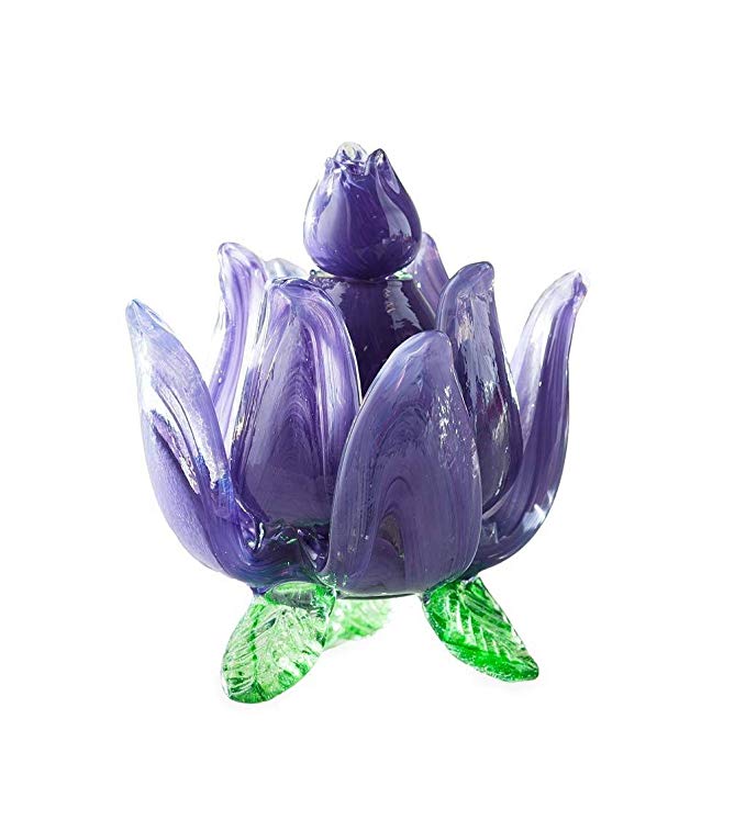 Plow & Hearth Flower Fruit Fly pest Trap, 3.5 Dia. x 5.5 H, Purple