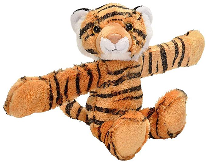 Wild Republic Huggers, Tiger Plush Toy, Slap Bracelet, Stuffed Animal, Kids Toys, 8 inches