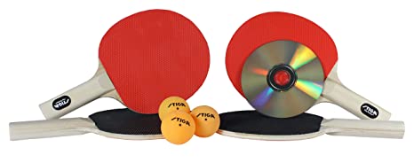 STIGA Master Series Recreational-Quality 4-Player Table Tennis Set Includes Four Rackets and Three 1-Star Balls
