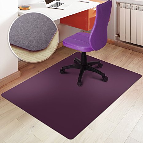 Office Marshal® Office Chair Mat - Purple - Hard Floor Protection, 30" x 48" Rectangular