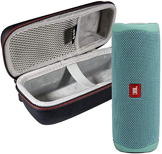 JBL FLIP 5 Portable Speaker IPX7 Waterproof On-The-Go Bundle with WRP Deluxe Hardshell Case (Teal)