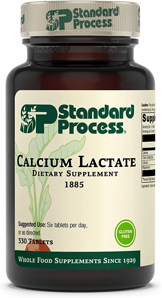 Standard Process Calcium Lactate - Immune Support and Bone Strength - Bone Health and Muscle Supplement with Magnesium and Calcium - 330 Tablets