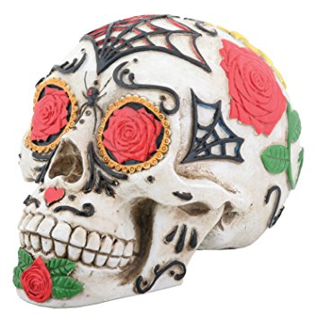 Day of the Dead Dod Tattoo Sugar Skull Head Display Decoration
