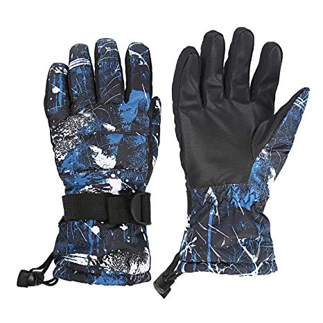 Muuttaa Ski Gloves, Winter Warmest Waterproof Breathable Snow Gloves for Mens,Womens,Ladies and Kids Skiing