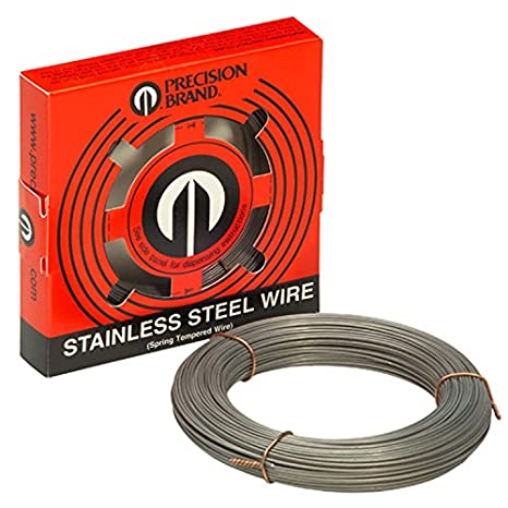 Precision Brand 29031 Stainless Steel Wire, 1 Pound Coil, 285 KSI Min Tensile Strength, 300 Series Stainless Steel, 315 KSI Max Tensile Strength, 0.031″ Diameter