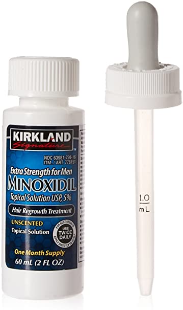 KIRKLAND SIGNATURE Minoxidil for Men 5% Extra Strength Hair Regrowth for Men vqzjBI, 1 Month Supply