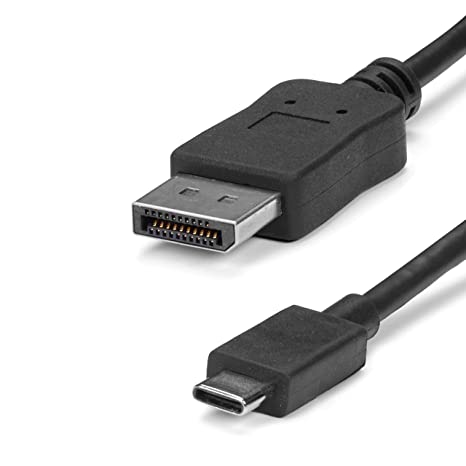 StarTech.com USB C to DisplayPort Cable - 6ft / 2m - Black - 4K 60Hz - USB Type C to DP Video Cable for Your Monitor/Display (CACIID6AM)