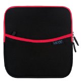 Lacdo Shockproof External USB CD DVD Writer Blu-Ray and External Hard Drive Neoprene Protective Storage Carrying Sleeve Case Pouch Bag With Extra Storage Pocket for Apple MD564ZMA USB 20 SuperDrive  Apple Magic Trackpad  SAMSUNG SE-208GB SE-208DB SE-218GN SE-218CB  LG GP50NB40 GP60NS50  ASUS External DVD Drives Red