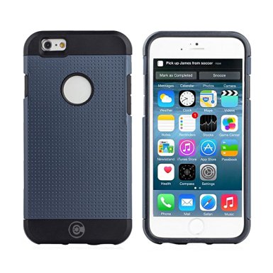 iPhone 6S Case, By Cable And Case - For The iPhone 6 And iPhone6S [Non-Slip] [HEAVY DUTY] [Exact-Fit] Gunmetal iPhone 6 (4.7) Case Slim **NEW** [Micro Dots] [Thin Fit] [Armor Back] Non Slip Matte Hard Case - Armor Case