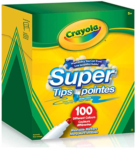 Crayola Super Tips Washable Markers 100 Count