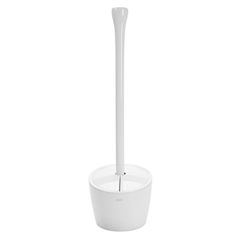 OXO Good Grips Round Toilet Plunger and Canister, White