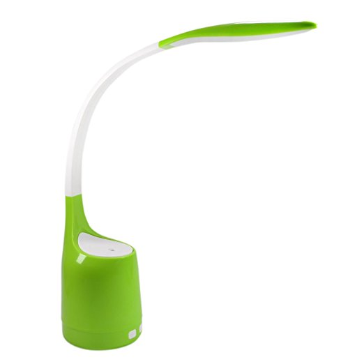 LED Desk Lamp Flexible Table Light with Humidifier and 3-Level Brightness for Studying Reading and Working (Green)