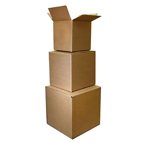The Boxery 4x4x4'' Corrugated Shipping Boxes 100 Boxes
