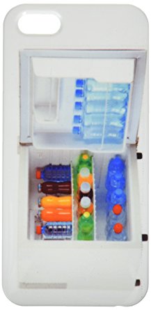mini fridge full of bottles of juice, soda and fruit isolated cell phone cover case iPhone5