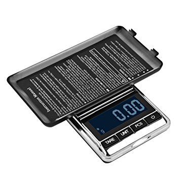 WAOAW 200 x 0.01g Reloading Digital Pocket Stainless Jewelry & Kitchen food Scale, 0.0001oz Resolution