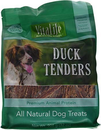 VitaLife Jerky Dog Treats - All Natural, Duck Tenders, 908 g