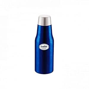 CELLO Ivana Stainless Steel Double Walled Water Bottle, Hot and Cold, 500ml, 1 Unit, Blue