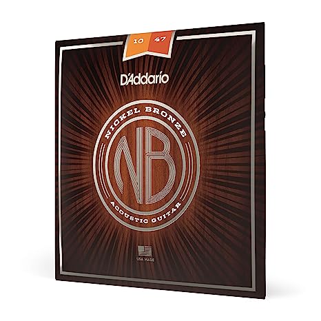 D'Addario NB1047 Nickel Bronze Acoustic Guitar Strings, Extra Light