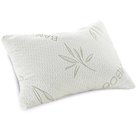 Classic Brands Shredded Memory Foam Pillow with Bamboo-Rayon Cover, Queen