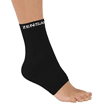Zensah Ankle Support - Compression Ankle Sleeve, Lightweight Ankle Brace, Relieve Plantar Fasciitis – Best Ankle Support for Running, Basketball, Walking, Jogging, and Everyday Wear