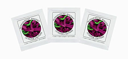 Pack of 3 Freeze-dried Culture Sachets for Acidophilus Yogurt