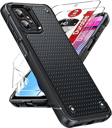 LeYi for Moto G Power 5G Case 2023 (XT2311), Motorola G Power Case 2023 with Screen Protectors, Shockproof Dual Layer Protective Hard PC Textured Back & Soft Bumper Case for G Power 2023, Black