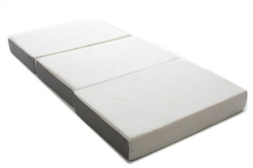 Milliard 4-Inch Tri-fold Foam Mattress with Ultra Soft Removable Cover with Non-Slip Bottom - Single 75 x 25 x 4
