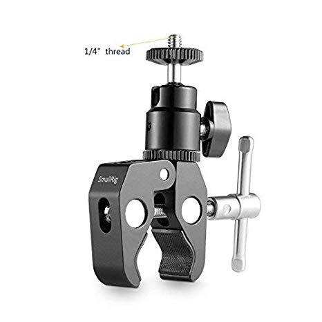 SMALLRIG Super Clamp with Ballhead mount for Camera Monitor, LED light - 1124