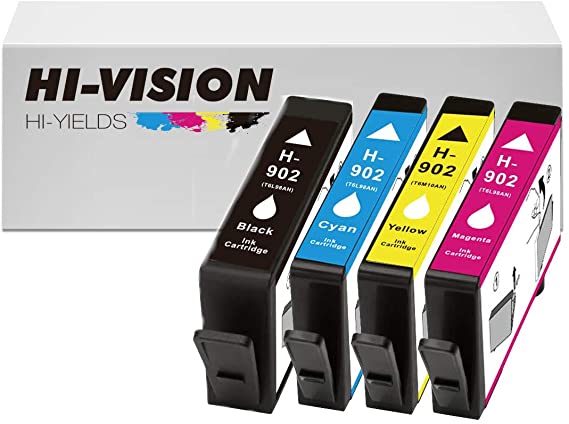 HI-VISION HI-YIELDS Compatible Ink Cartridge Replacement for HP 1x ( Black,Cyan,Magenta,Yellow , 4-Pack )