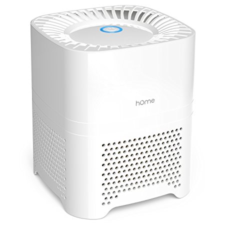 hOme Ionic Air Purifier HEPA Filter for Allergies - Portable 3 in 1 Air Purifier with UV-C Sanitizer Odor Allergen Reduction - Air Cleaning System for Desktop or Small Rooms 50 sq ft Coverage