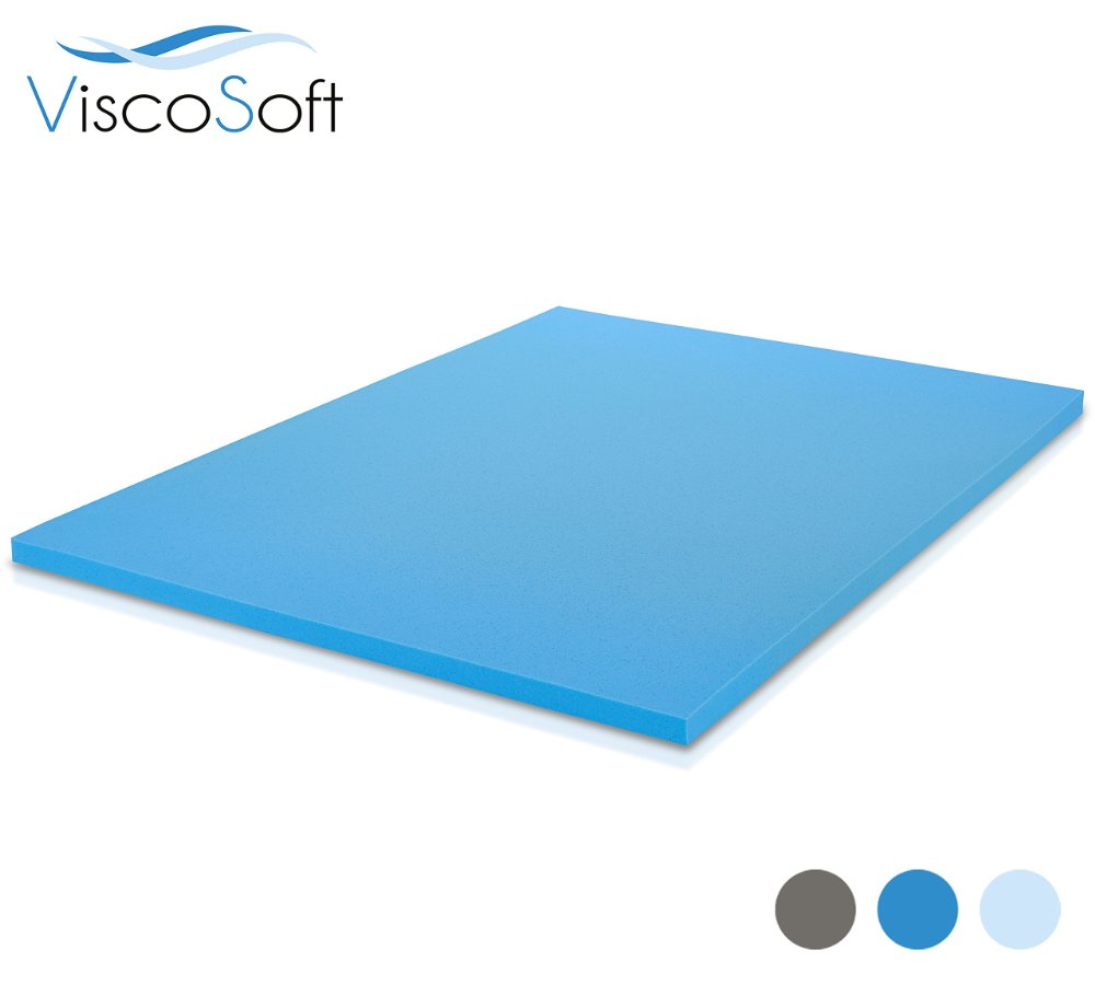 ViscoSoft Cooling Gel-Infused Memory Foam Mattress Topper 2-INCH KING 60 x 76 x 2 inches