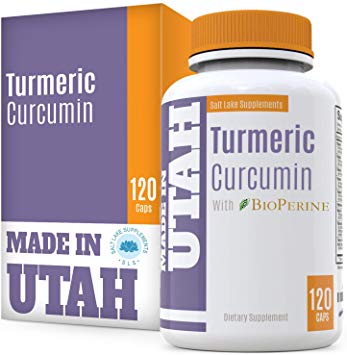 Turmeric Curcumin with Bioperine - Best Absorption and Bioavailability, Anti-Inflammatory and Natural Antioxidant with 95% Curcuminoids for Joint Pain Relief - Made in Our Lab in Utah