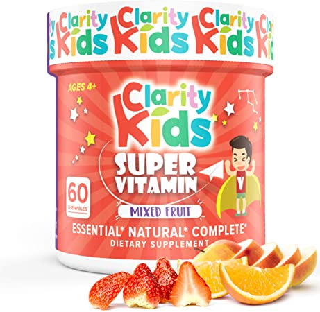 Super Vitamin for Kids - 60 Chewable (30 Day Supply) Multivitamin for Kids, Kids Multivitamin with Vitamin C for Kids, Vitamin D Kids, Zinc for Kids, Vitamins for Kids Immune Support