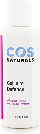 COS Naturals CELLULITE DEFENSE CREAM Natural Organic Ingredients ADVANCED FIRMING & TONING TREATMENT Anti-Cellulite Lotion Body Slimming Gel Erase Dimples From Legs Arms Stomach Buttocks 4 Oz.
