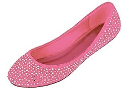 Shoes 18 Womens Faux Suede Rhinestone Ballerina Ballet Flats Shoes