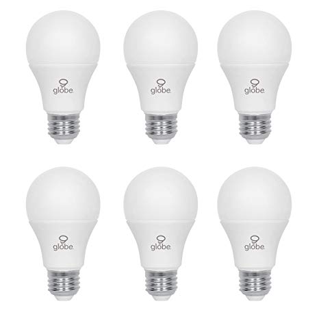 Globe Electric 60W Equivalent Daylight (5000K) A19 LED Light Bulb, 6-Pack, E26 Base, 800 Lumens 31003