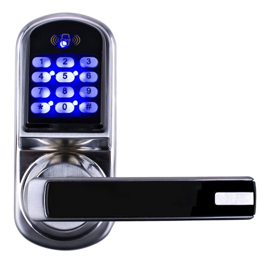 Ardwolf CJ8015 Electronic Keyless Keypad Door Lock, Code   Mifare Card   Mechanical Key,   Multi Functions