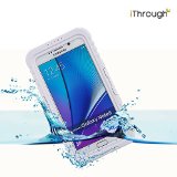 Galaxy Note 5 Waterproof Case iThroughTM Galaxy Note 5 Waterproof Case Dust Proof Snow Proof Shock Proof Case Heavy Duty Protective Carrying Cover for Galaxy Note 5 Galaxy S6 Edge PlusWhite