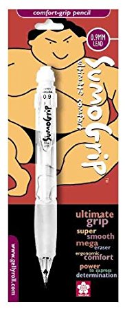 Sakura 50280 Sumo-Grip 0.9-mm Pencil with Eraser, Clear