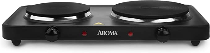 Aroma AHP-312 Double Hot Plate, Black