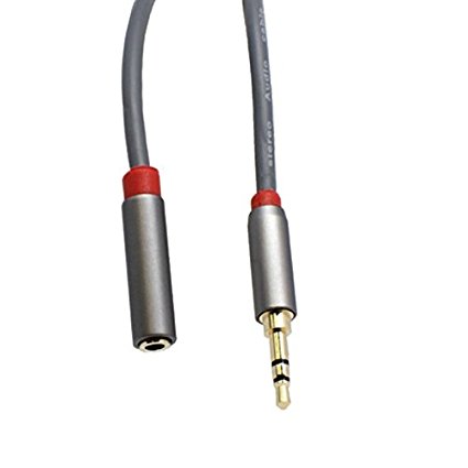 C&E 3.5mm Stereo Male to Female Extension Cable Gold Plated Connector, 1.5 Feet CNE414190