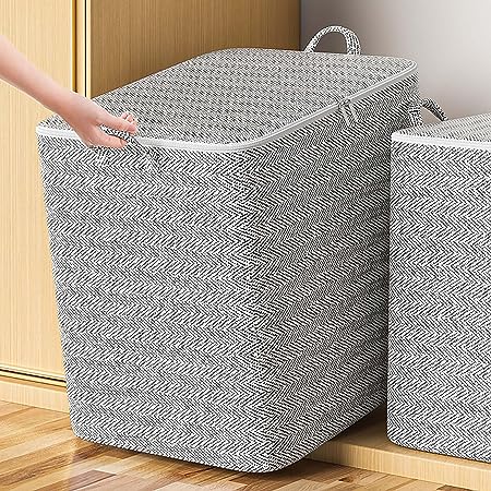 6 Type Non-woven Zipper Storage Bags Space - Clothes Storage Bag, Wardrobe Sorting Storage Box, Portable Storage Bag Winter Cup Storage Box, Suitable for Seasonal Storage to Save Space (S 13.77*9.84*7.87IN, A)