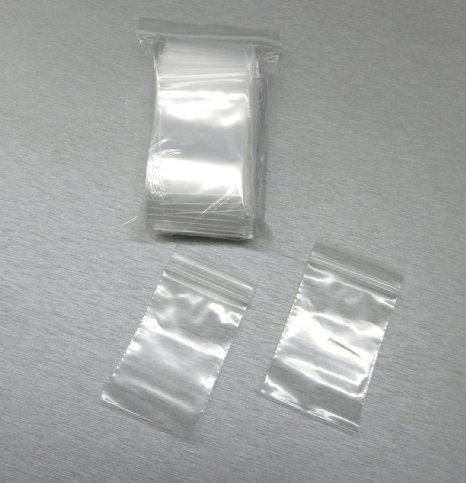 100 2"x3" ZIPLOCK BAGS Clear 2MIL Small POLY BAG RECLOSABLE BAGS Plastic Baggies